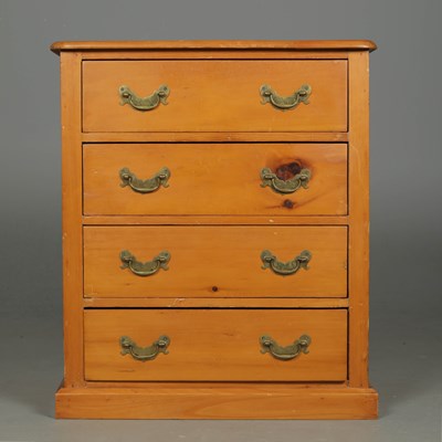 Lot 321 - A PINE CHEST OF DRAWERS