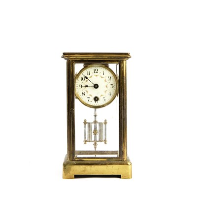 Lot 228 - A 19TH CENTURY FRENCH MANTLE CLOCK.