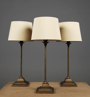 Lot 836 - JIM LAWRENCE "MANSFIELD" TABLE LAMPS, A SET OF THREE