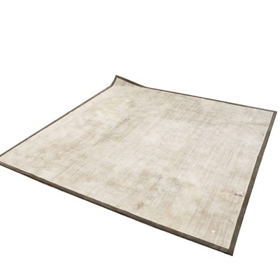 Lot 432 - JACARANDA SANTUSHTI SHELL CARPET WITH SUEDE ELEPHANT BORDER.