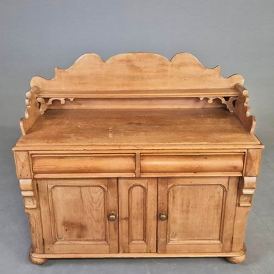 Lot 112 - VICTORIAN PINE SIDE CABINET