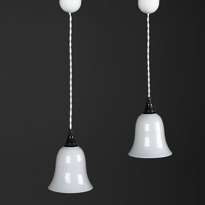 Lot 288 - PAIR OF ITALIAN MURANO GLASS PENDANT LIGHTS.