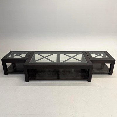 Lot 349 - ANDREW MARTIN COFFEE TABLE AND TWO SIDE TABLES TO MATCH (3).
