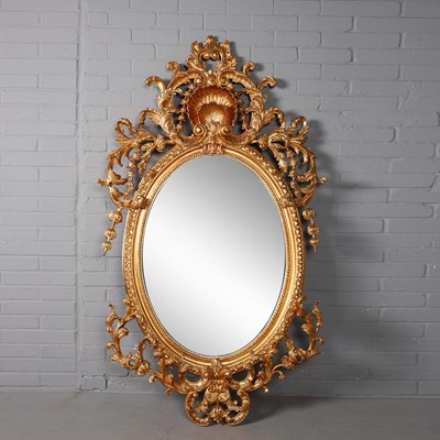 Lot 141 - NAPOLEON III STYLE WALL MIRROR.