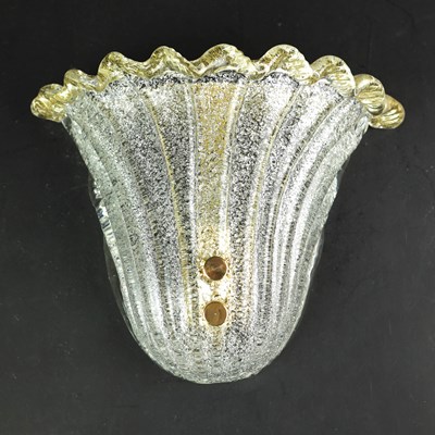 Lot 709 - 1960s ITALIAN BAROVIER & TOSO GRANIGLIA MURANO GLASS WALL LIGHT