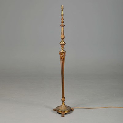 Lot 359 - BRASS STANDARD LAMP.