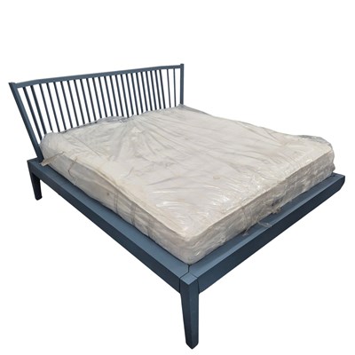 Lot 420 - BLUE PAINTED BED FRAME.