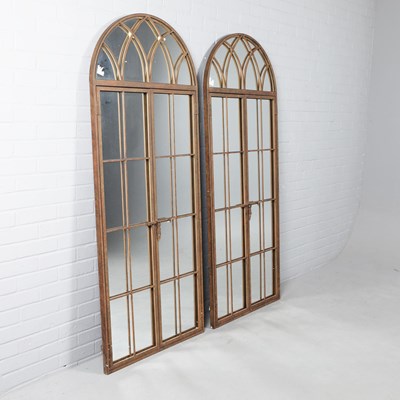 Lot 210 - ARCHITECTURAL WALL MIRRORS, A PAIR.