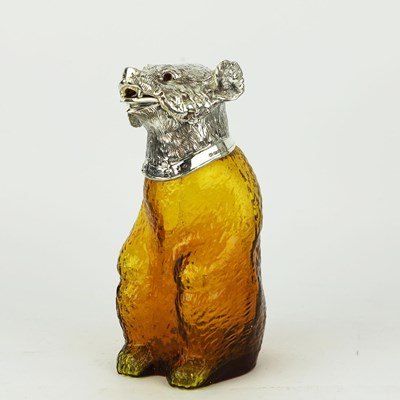 Lot 193 - BEAR FORM CLARET JUG.
