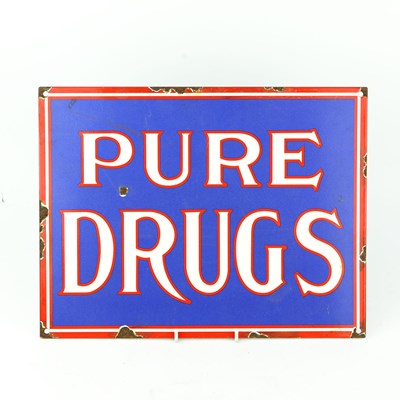 Lot 344 - PURE DRUGS WALL SIGN.