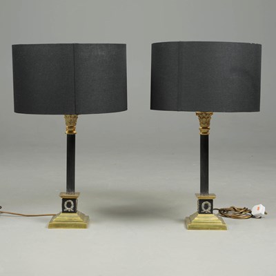 Lot 342 - COLUMN LAMPS, A PAIR.