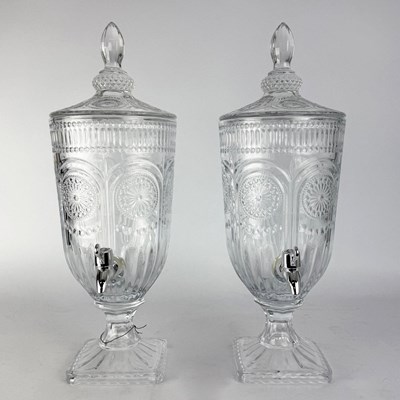 Lot 332 - CUT GLASS DRINKS DISPENSERS, A PAIR.