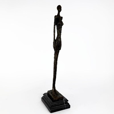 Lot 383 - AFTER GIACOMETTI, WOMAN OF VENICE STYLE SCULPTURAL STUDY.