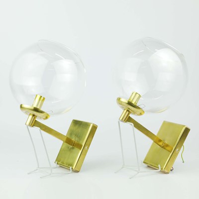 Lot 369 - WALL LIGHTS, A PAIR.