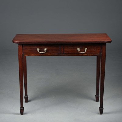 Lot 380 - 19TH CENTURY MAHOGANY WRITING TABLE.