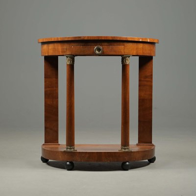 Lot 269 - CONSOLE TABLE, OF DEMI LUNE FORM.