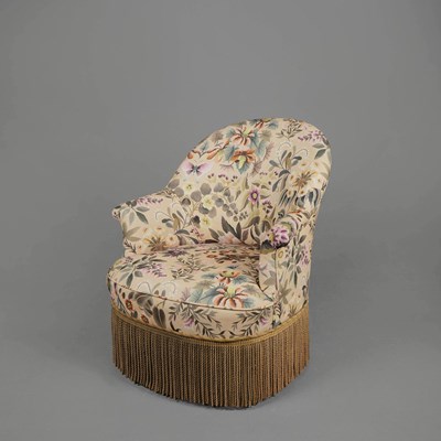 Lot 237 - NAPOLEON III GREY PAINTED BERGERE.