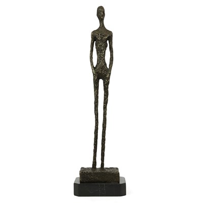 Lot 222 - GIACOMETTI INSPIRED SCULPTURAL MAN.
