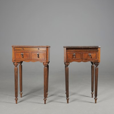 Lot 408 - SIDE TABLES, A PAIR.
