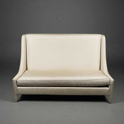 Lot 150 - JIM THOMPSON SILK UPHOLSTERED SOFA.