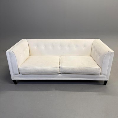 Lot 296 - SOFA, CREAM , CONTEMPORARY STYLE.