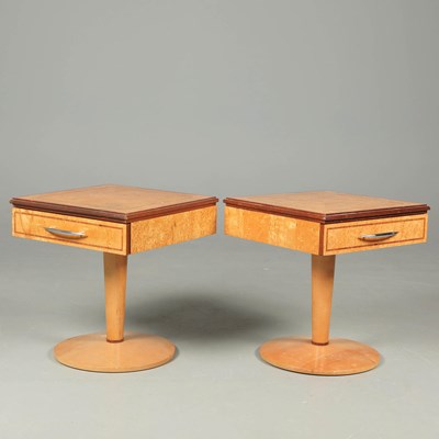 Lot 152 - ART DECO STYLE SIDE TABLES, A PAIR.