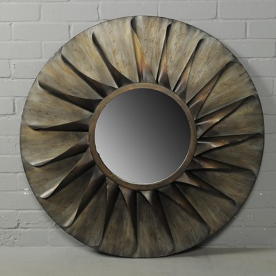 Lot 351 - WALL MIRROR, CIRCULAR.