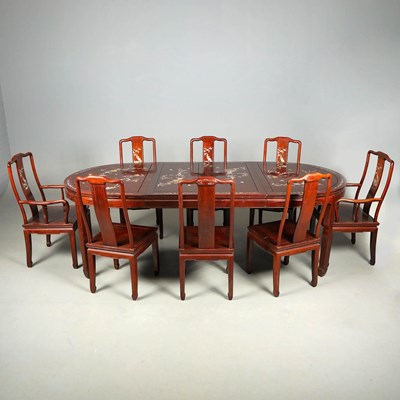 Lot 401 - ORIENTAL STYLE DINING SET. (9).