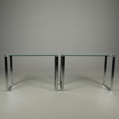 Lot 415 - CONSOLE TABLES, A PAIR (2).