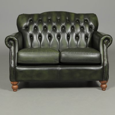 Lot 363 - THOMAS LLOYD GREEN SOFA
