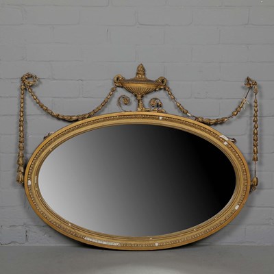 Lot 239 - WALL MIRROR, ADAM STYLE.