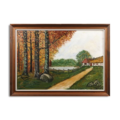 Lot 76 - 20TH CENTURY SWEDISH SCHOOL. AUTUMN TREES.