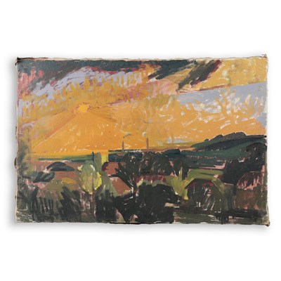 Lot 73 - EARLY 20TH CENTURY SCHOOL. VOLCANIC LANDSCAPE.