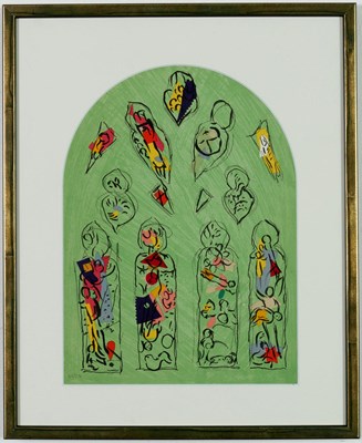 Lot 29 - MARC CHAGALL. STUDY FOR A STAINED GLASS WINDOW. (d)