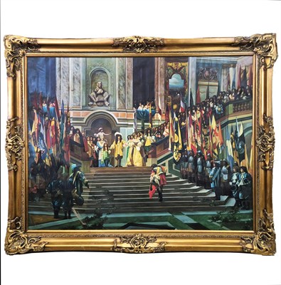 Lot 96 - AFTER JEAN-LÉON GÉRÔME. RECEPTION OF THE GRAND CONDÉ BY KING LOUIS XIV AT VERSAILLES.
