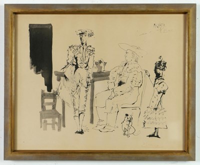 Lot 7 - PABLO PICASSO. DEUX PICADORS ET FEMME. (d)