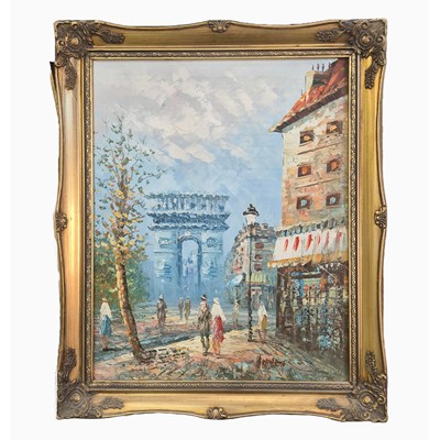 Lot 57 - CONTEMPORARY SCHOOL PARISIAN SCENE.