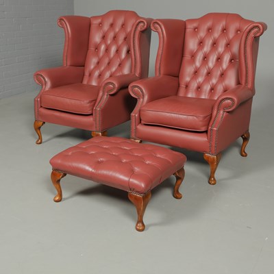 Lot 351 - WINGBACK CHAIRS
