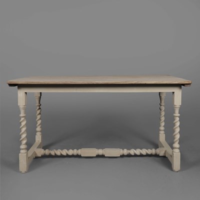 Lot 335 - JACOBEAN STYE PAINTED DINING TABLE