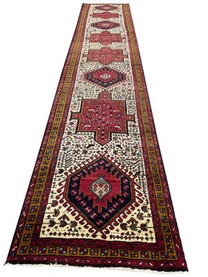 Lot 248 - FINE PERSIAN HERIZ RUNNER