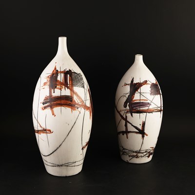 Lot 153 - YURI ZATARAIN (MEXICAN B. 1972) VASES. (2).
