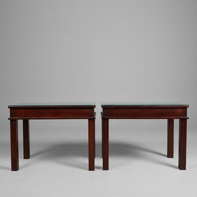 Lot 89 - ATTRIBUTED TO DAVID HICKS E DESIGN SIDE TABLES, A PAIR.