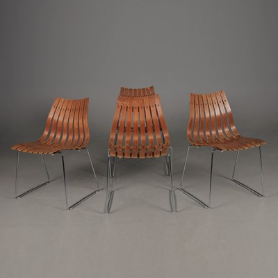 Lot 51 - SCANDIA CHAIRS, A SET OF FOUR.