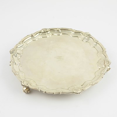 Lot 206 - AN EDWARD VII SILVER SALVER.
