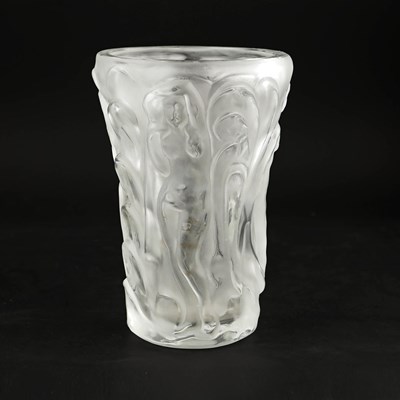 Lot 353 - A LALIQUE GLASS VASE.