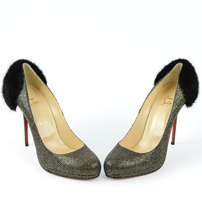 Lot 75 - A PAIR CHRISTIAN LOUBOUTIN PUMPS.