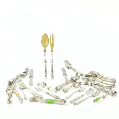 Lot 201 - A COLLECTION OF VARIOUS SILVER-PLATED CHRISTOFLE CUTLERY.