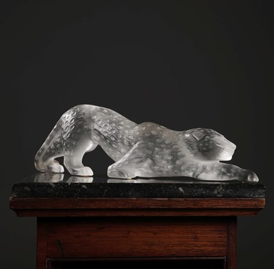 Lot 355 - A LALIQUE GLASS ZEILA PANTHER.