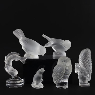 Lot 361 - A COLLECTION OF VARIOUS LALIQUE ANIMALS. (6).