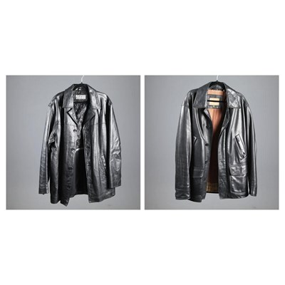 Lot 83 - MEN'S BLACK LEATHER JACKETS (2).